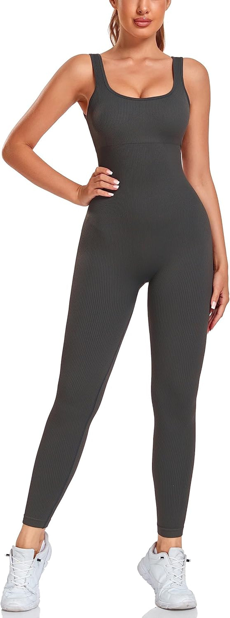 Sculpt & Support Women's One-Piece Jumpsuit with Built-In Bra & Tummy Control