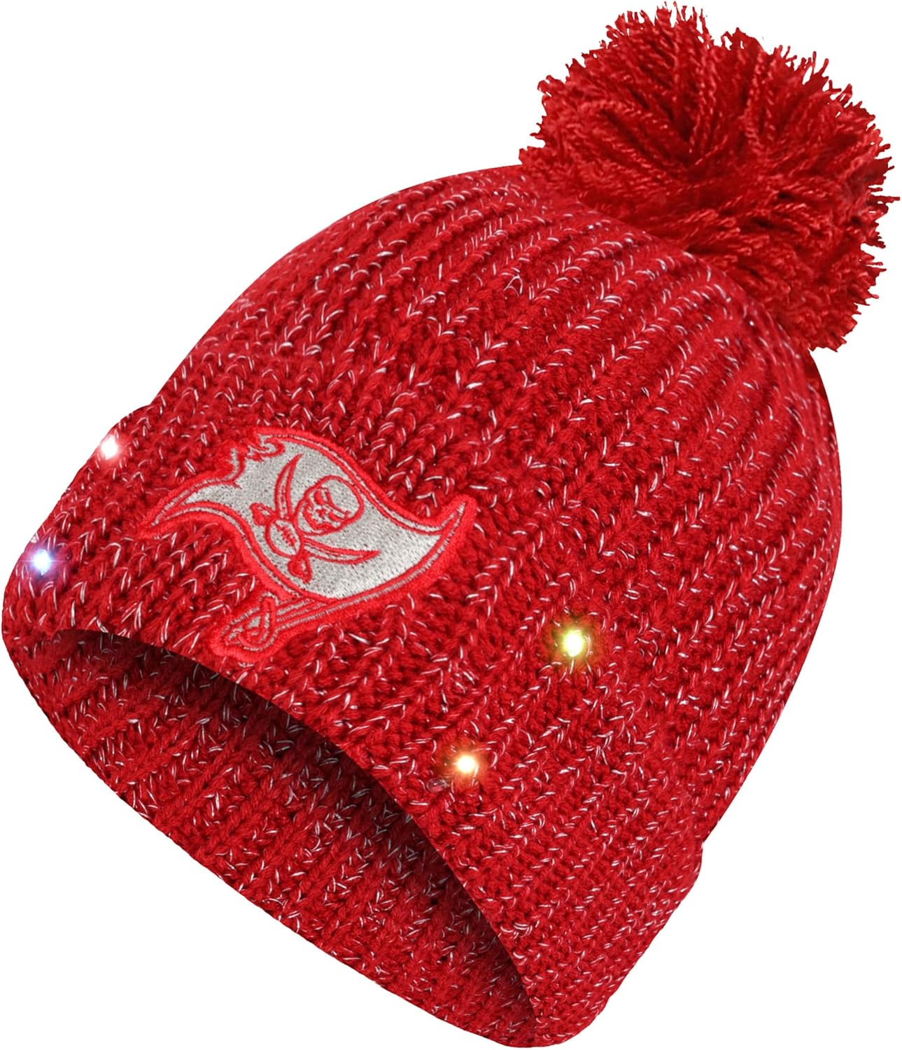 Women's NFL Team Logo Ladies Light up Skull Winter Knit Cap Beanie Hat