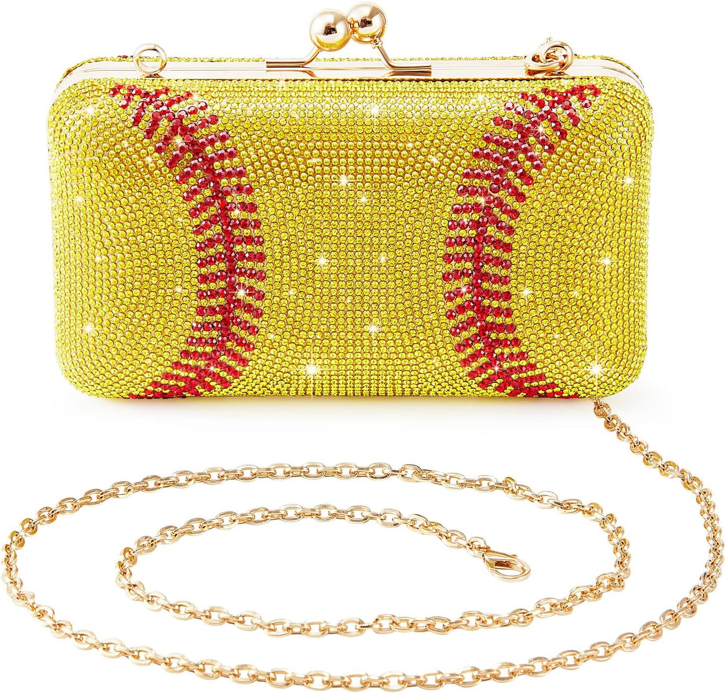 Rhinestone Evening Bag Sparkling Clutch for Sport Lover Gift Women Glitter Luxury Purse for Weddings Formal