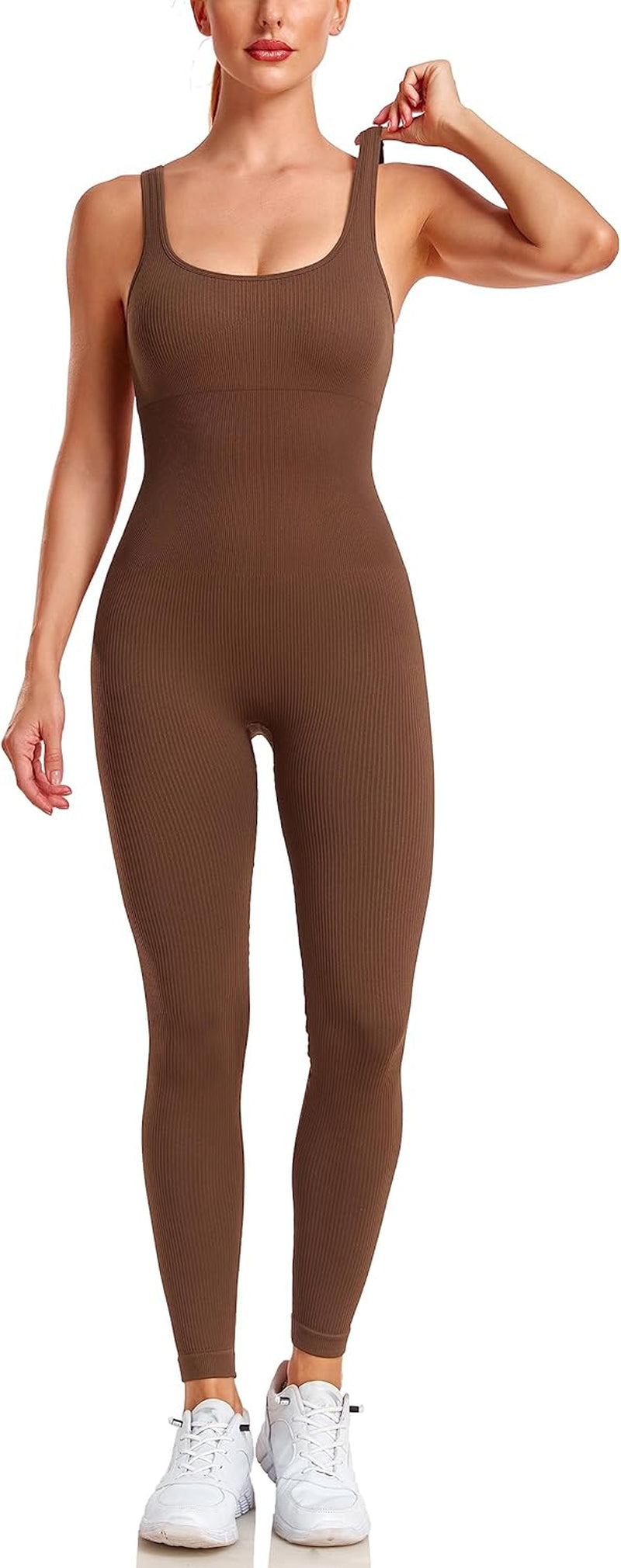 Sculpt & Support Women's One-Piece Jumpsuit with Built-In Bra & Tummy Control