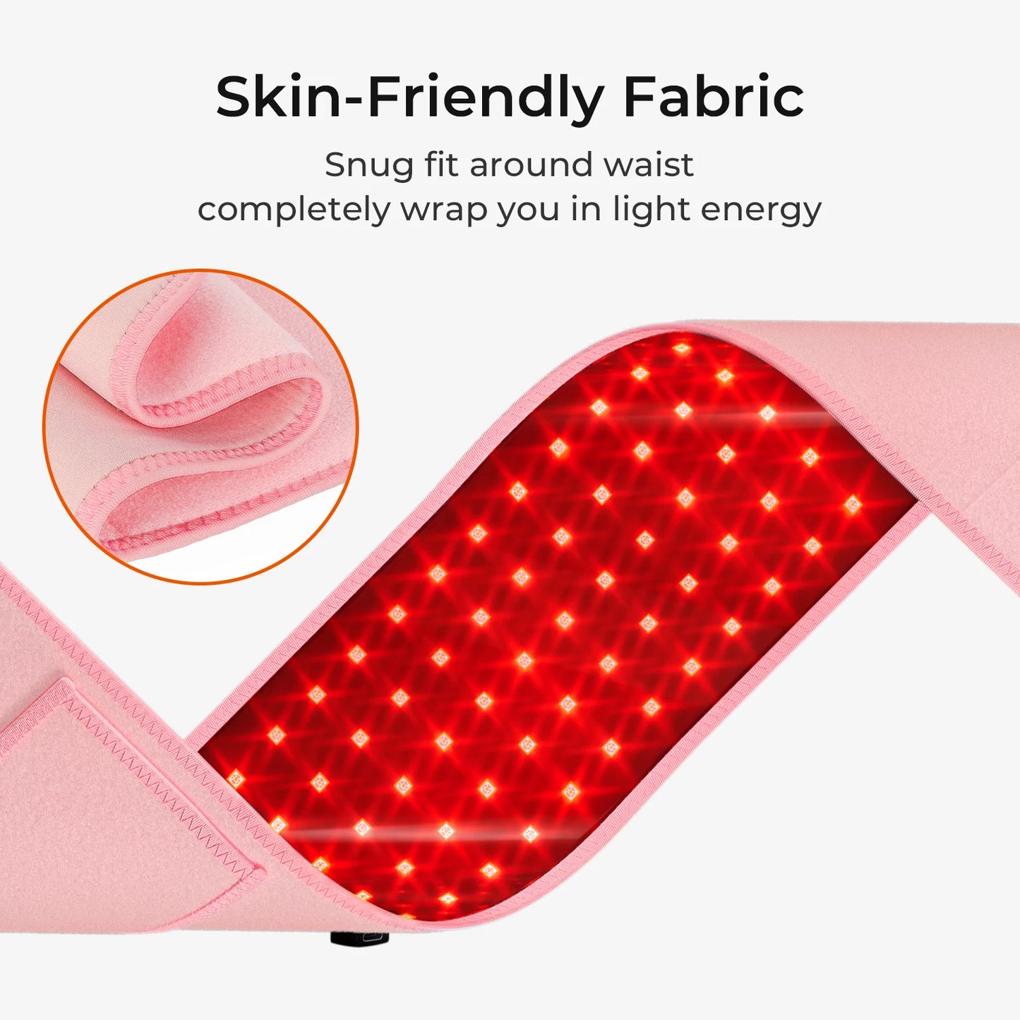 100 LED Red Light Therapy Belt - Infrared Waist Slimming & Pain Relief Device