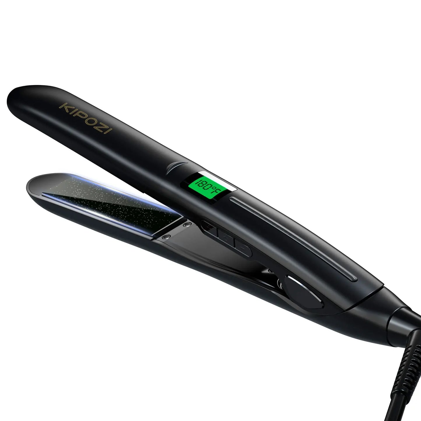 Professional Titanium Flat Iron Hair Straightener - Dual Voltage with Digital LCD Display, High- Heat Titanium Plates for Salon & Home Use