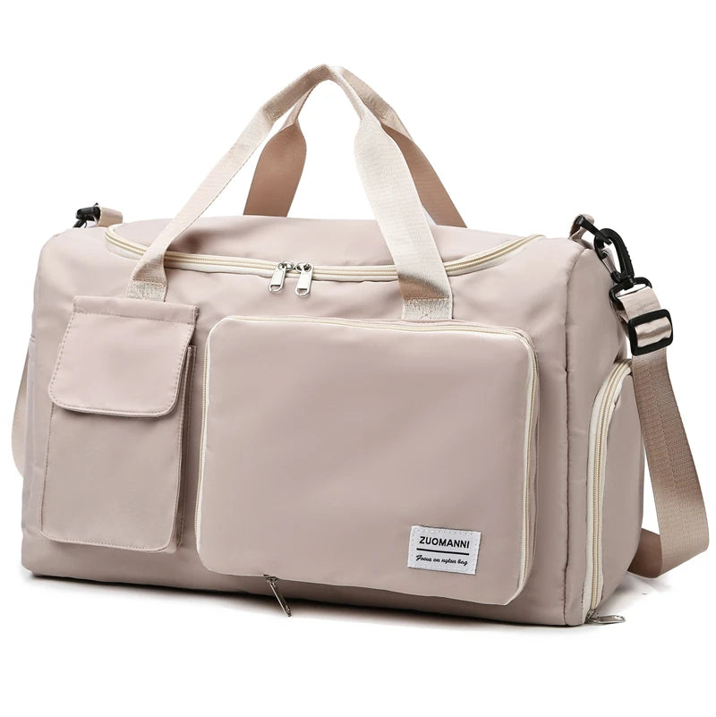 Large Capacity Weekender Travel Bag - Carry-On Duffle with Shoe Compartment for Women, Overnight & Gym Use