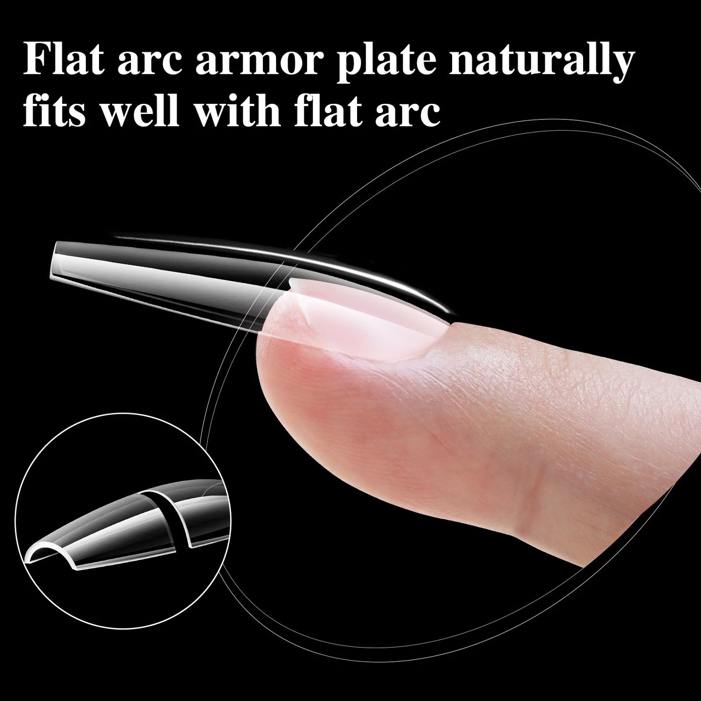 16 Sizes Soft Gel Nail Tips - Curved Full Cover French Almond & Coffin Shapes ? Press-On Fake Nail Extensions for DIY Manicure