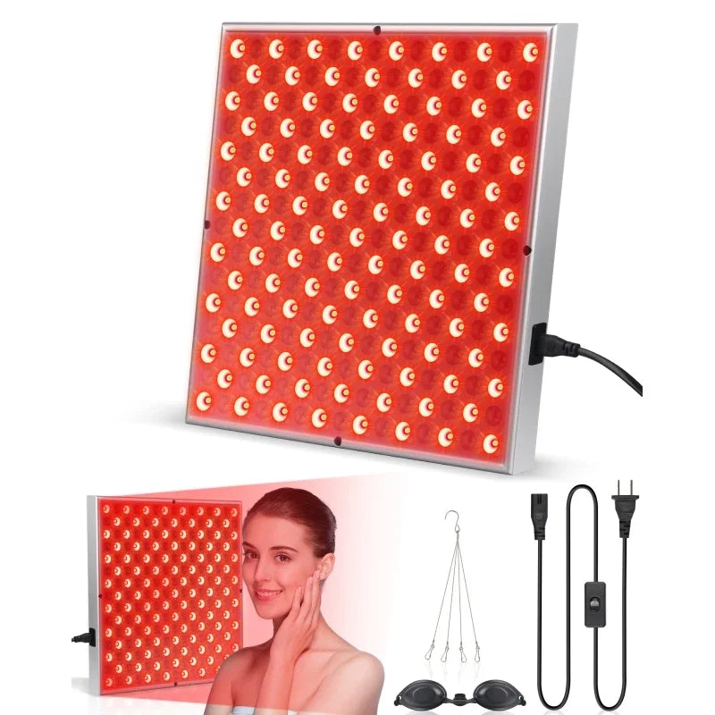 45W Red Light Therapy Panel - 225 LED Infrared Lamp for Anti-Aging Skin Care & Body Pain Relief