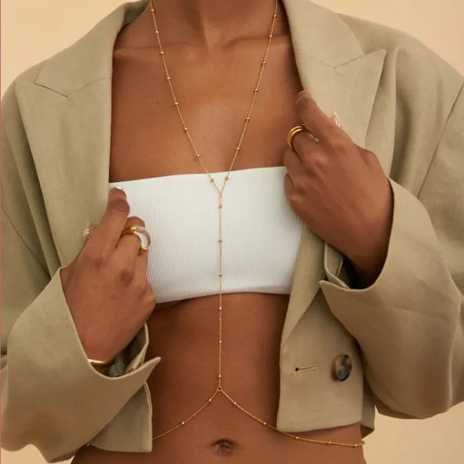 Scallop Pendant Transparent Waist Chain