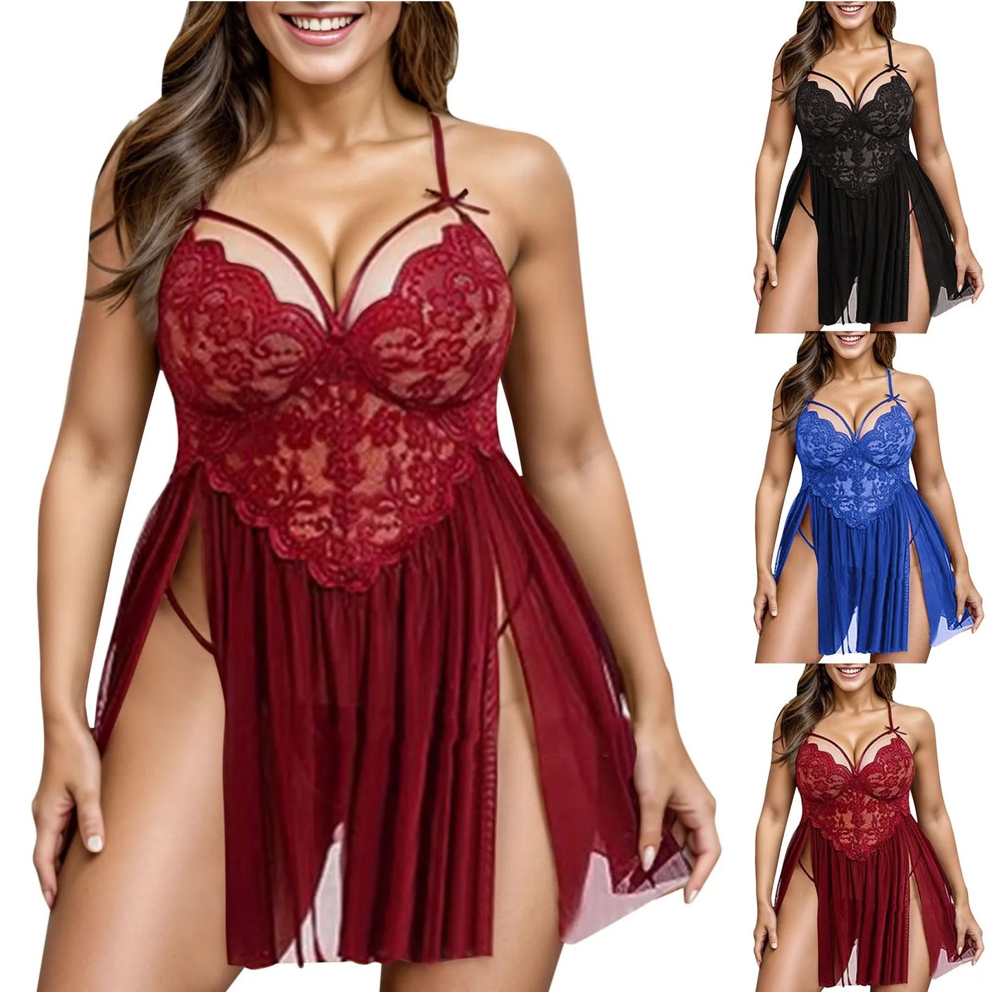 Womens Lace Lingerie Dress Sleepwear & Nightdress