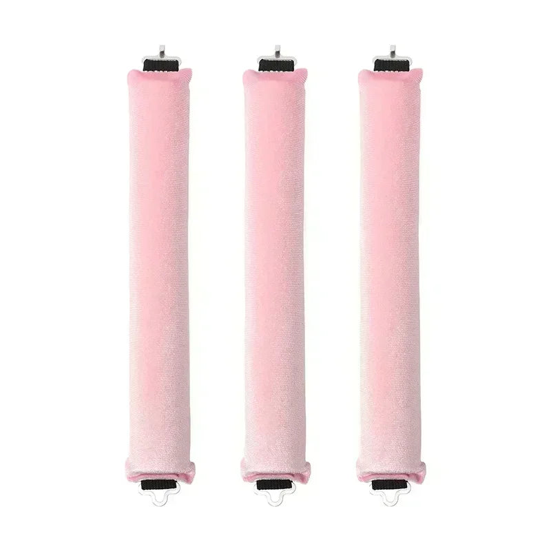 3 PCS Heatless Curling Rod Set - No Heat Blowout Rollers for Overnight Curls & Lazy Hair Styling