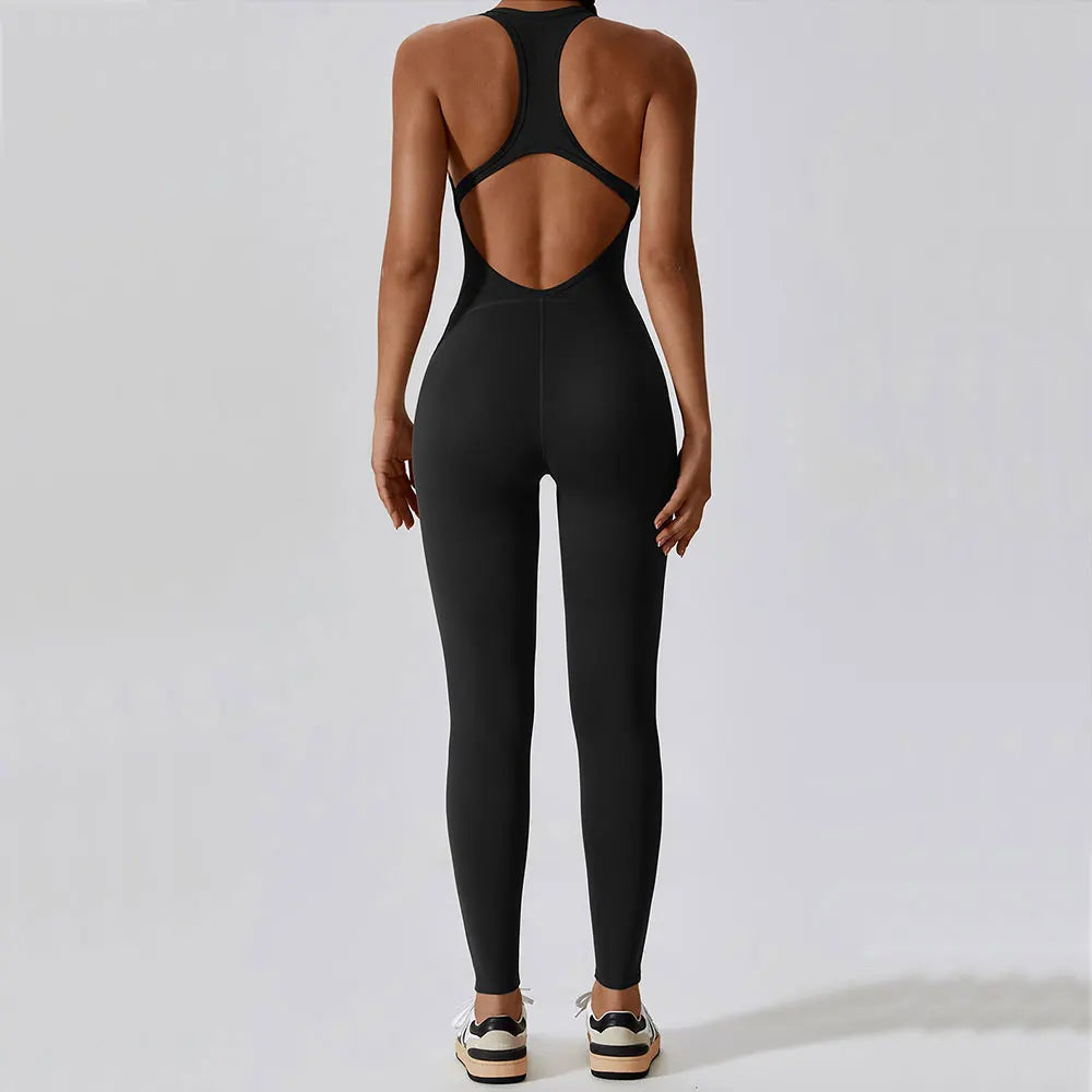 Women's Yoga Jumpsuit - Fitness Activewear Bodysuit for Gym, Pilates & Workout