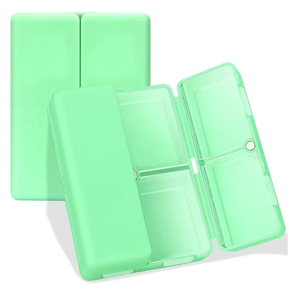 Magnetic Foldable Weekly Pill Organizer - 7-Compartment Portable Pill Case for Vitamins & Medication - Pocket & Purse-Friendly Travel Pill Box
