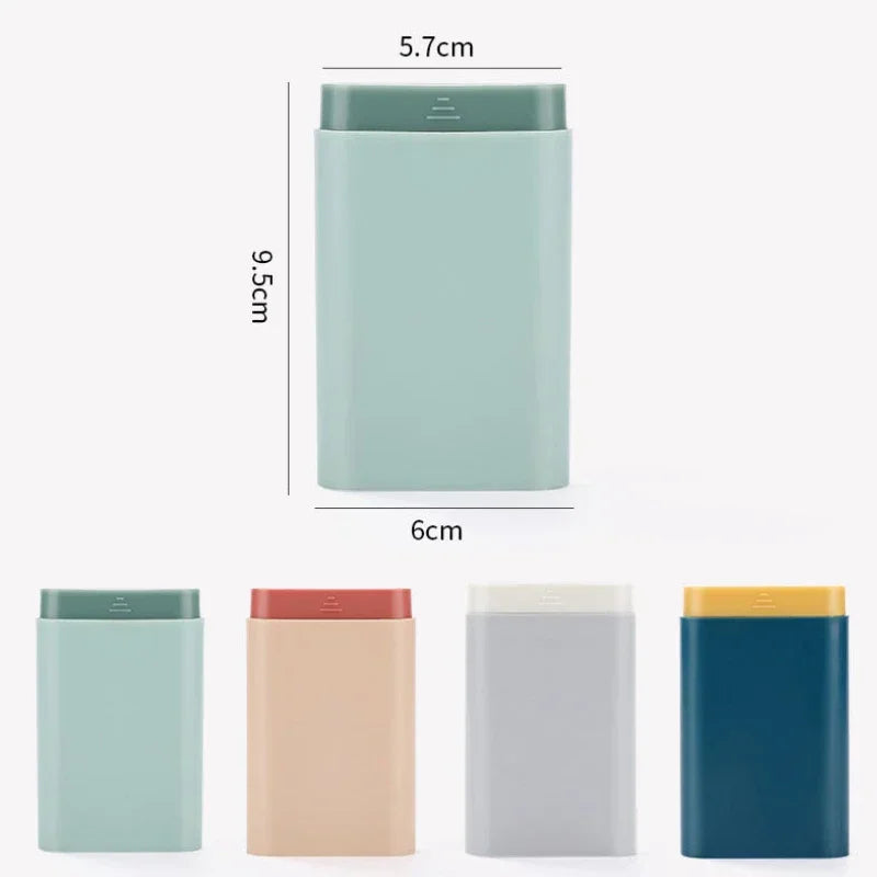Mini Travel Pill Organizer - 7-Day, 6-Grid Vitamin Case for Medicine, Tablets, and Fish Oil - Small Portable Pill Box Container