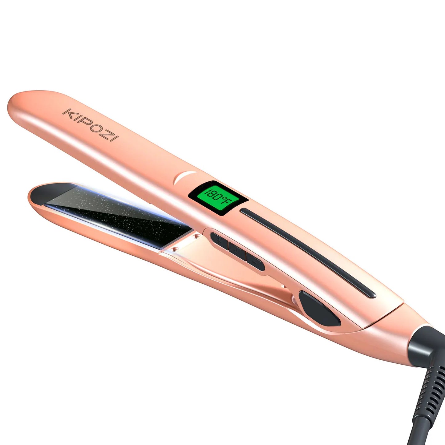 Professional Titanium Flat Iron Hair Straightener - Dual Voltage with Digital LCD Display, High- Heat Titanium Plates for Salon & Home Use