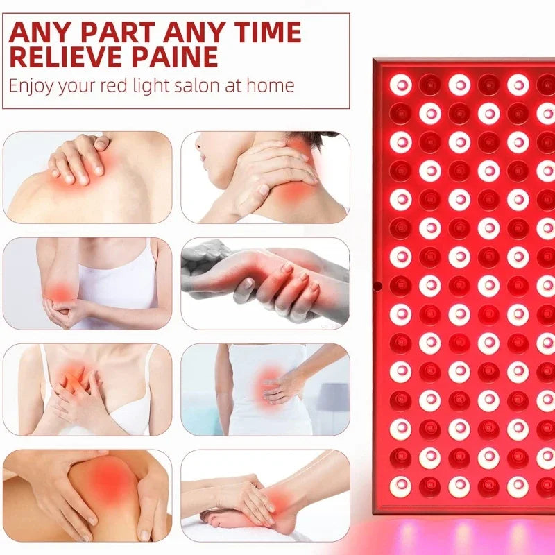 45W Red Light Therapy Panel - 225 LED Infrared Lamp for Anti-Aging Skin Care & Body Pain Relief