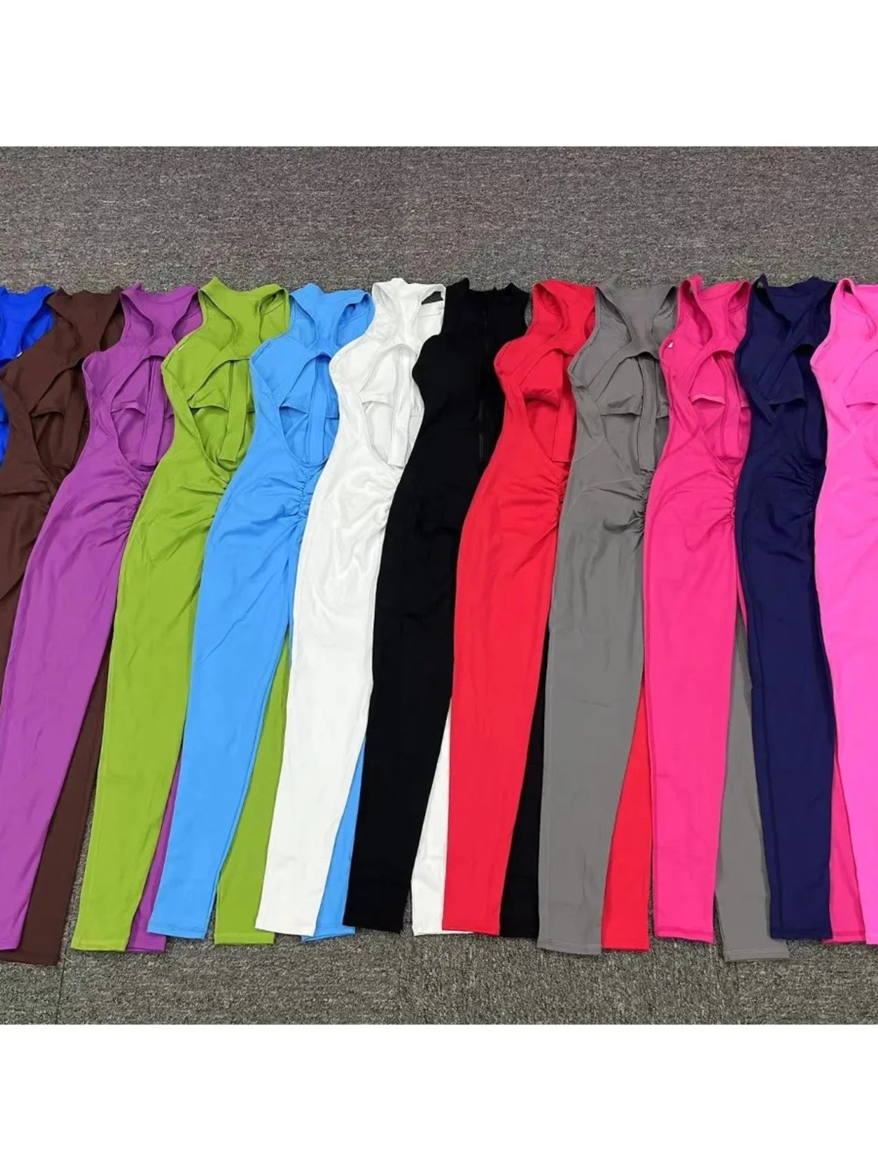 Women's Hollow out Sports Jumpsuit Yoga Pants High Waist Slim Fit Street Sle Long Pants Casual Wear
