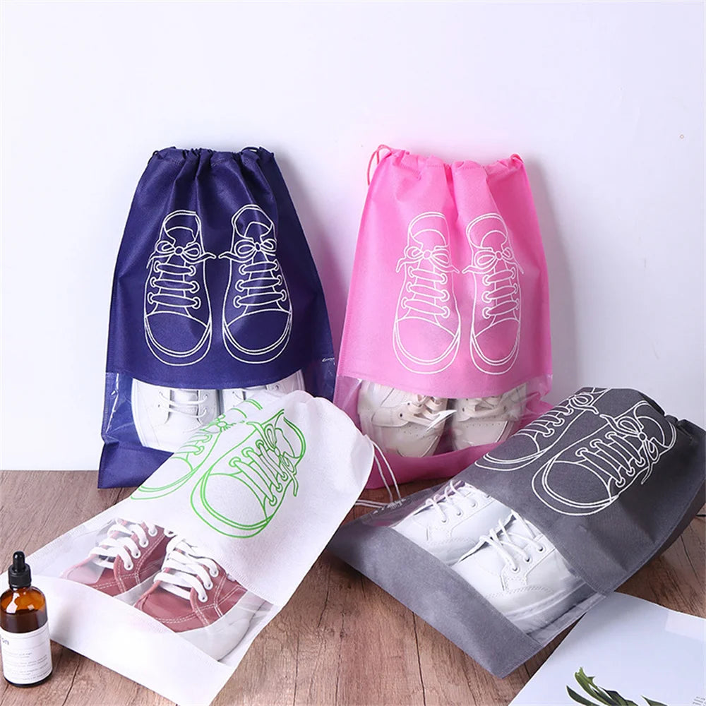 5/10 Pcs Reusable Shoe Storage Bags - Waterproof, Dustproof Travel Organizers for Luggage, Closet & Hanging Use