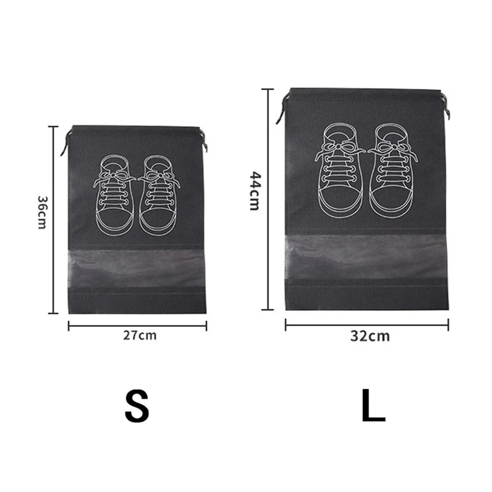 5/10 Pcs Reusable Shoe Storage Bags - Waterproof, Dustproof Travel Organizers for Luggage, Closet & Hanging Use