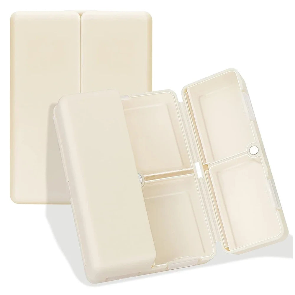 Magnetic Foldable Weekly Pill Organizer - 7-Compartment Portable Pill Case for Vitamins & Medication - Pocket & Purse-Friendly Travel Pill Box