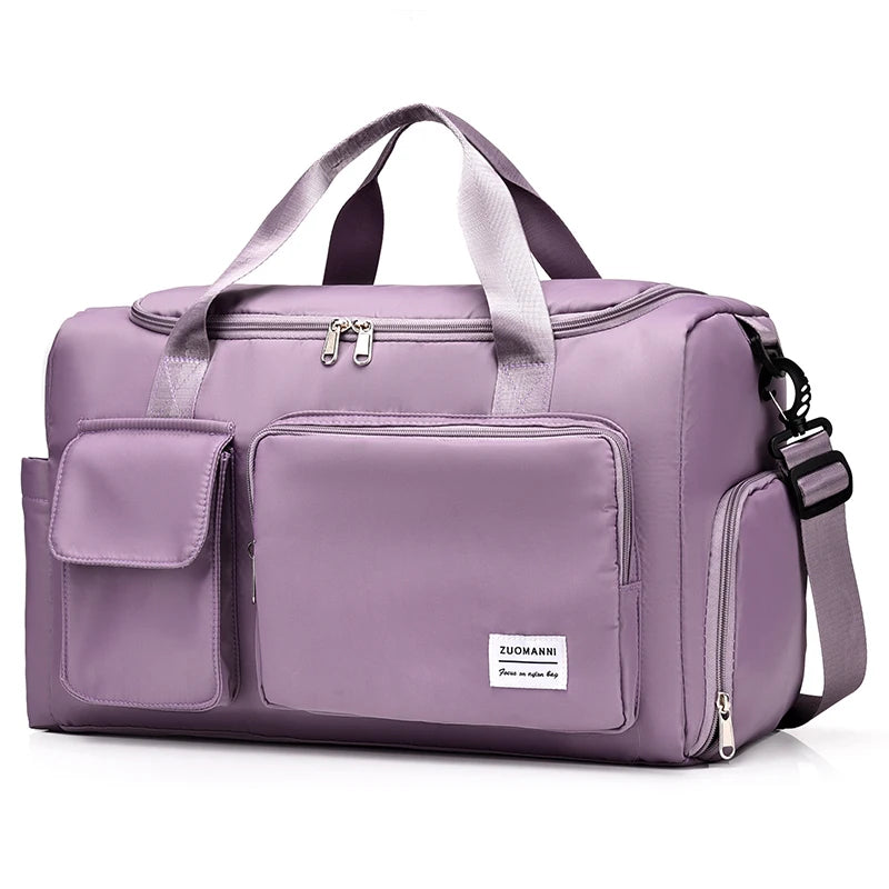 Large Capacity Weekender Travel Bag - Carry-On Duffle with Shoe Compartment for Women, Overnight & Gym Use