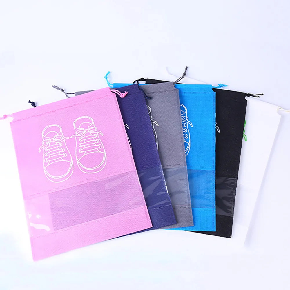 5/10 Pcs Reusable Shoe Storage Bags - Waterproof, Dustproof Travel Organizers for Luggage, Closet & Hanging Use