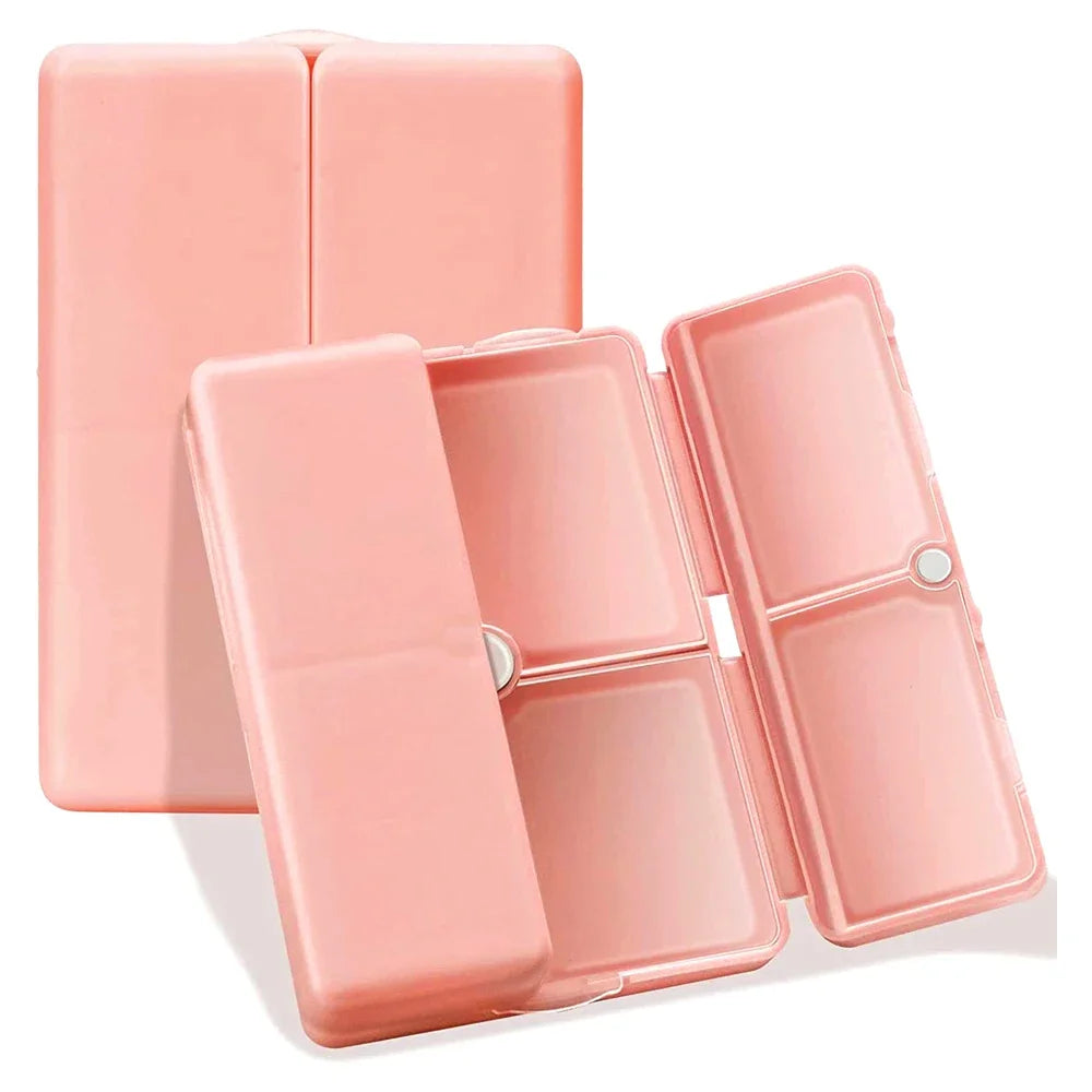 Magnetic Foldable Weekly Pill Organizer - 7-Compartment Portable Pill Case for Vitamins & Medication - Pocket & Purse-Friendly Travel Pill Box