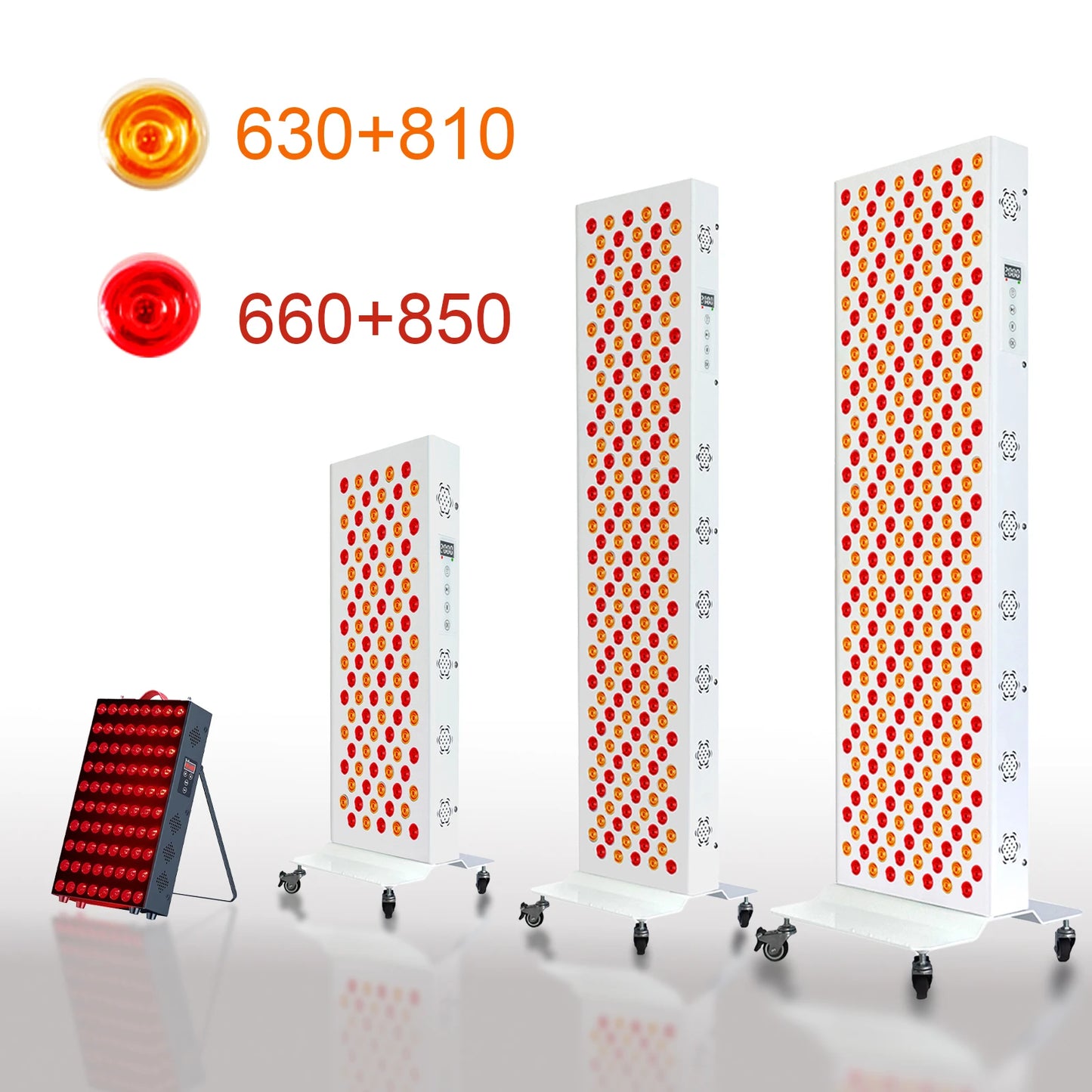 Dual Chip Red Light Therapy Panel - 630nm, 660nm, 810nm 850nm Infrared LED for Face & Body Rejuvenation