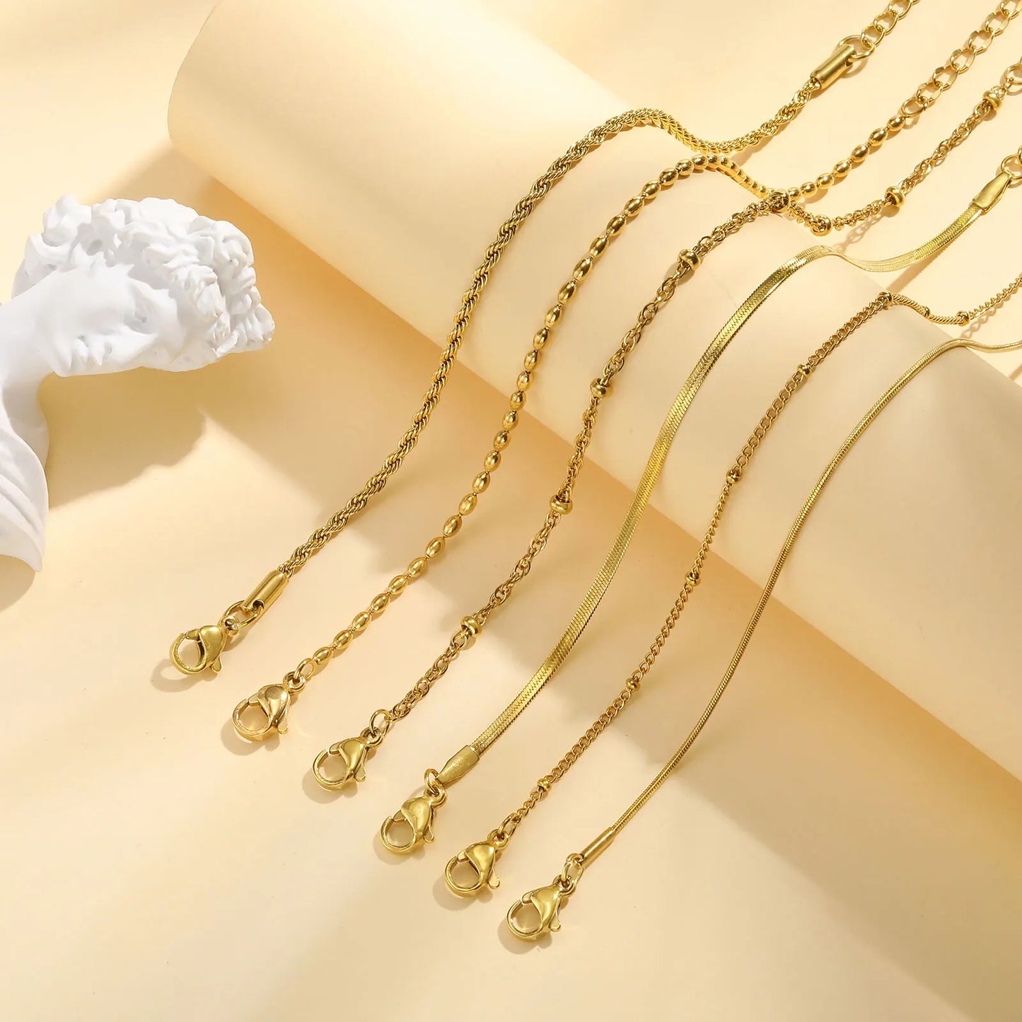18K Gold Plated Stainless Steel Thin Link Bracelet - Waterproof & Tarnish-Resistant Women's Wrist Chain Jewelry