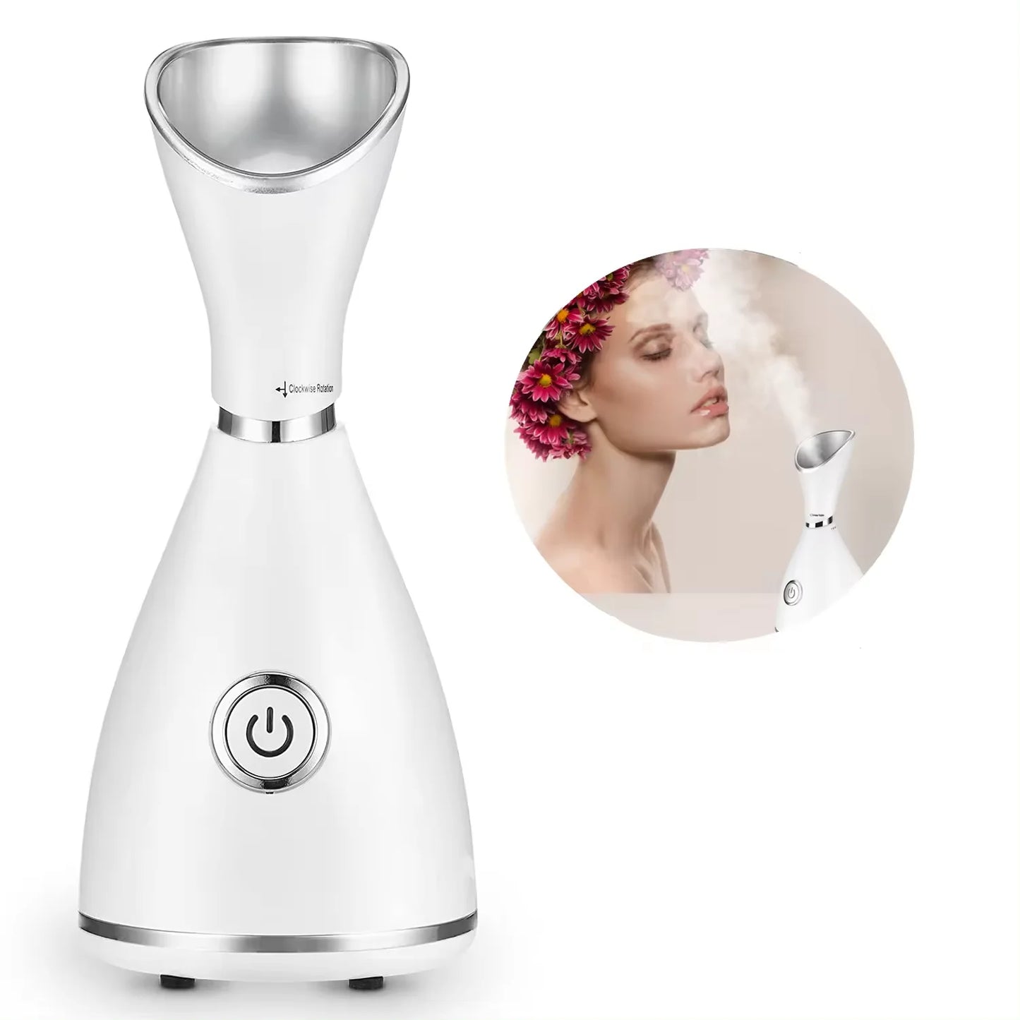 Mini Nano Ionic Facial Steamer - Hydrating Mist Sprayer for Glowing Skin On the Go