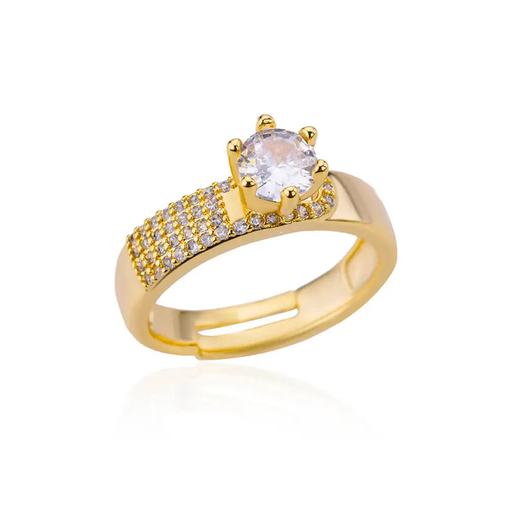 Pink-Gold Tone Rings for Women - Waterproof Stainless Steel Aesthetic Wedding Costume Jewelry