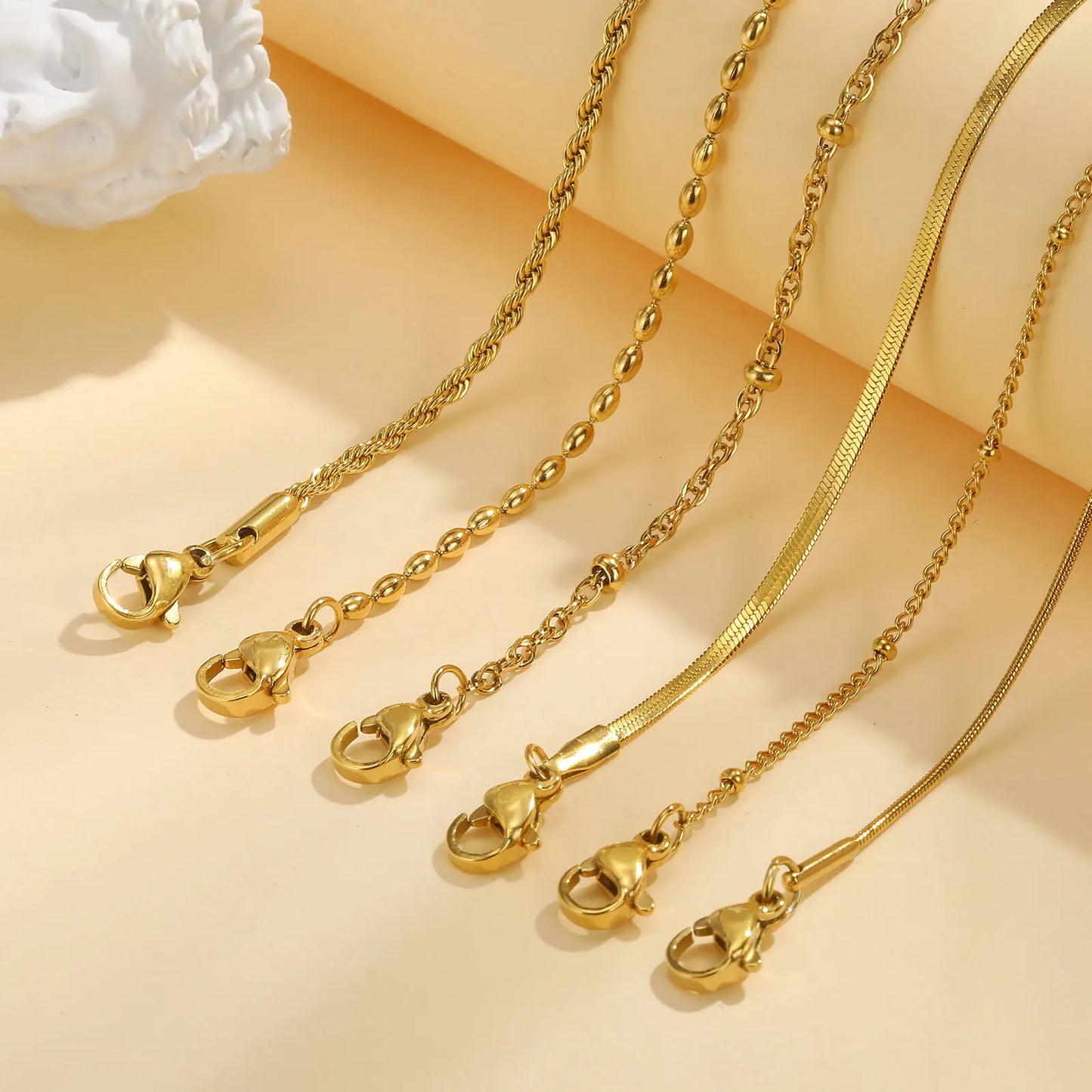 18K Gold Plated Stainless Steel Thin Link Bracelet - Waterproof & Tarnish-Resistant Women's Wrist Chain Jewelry