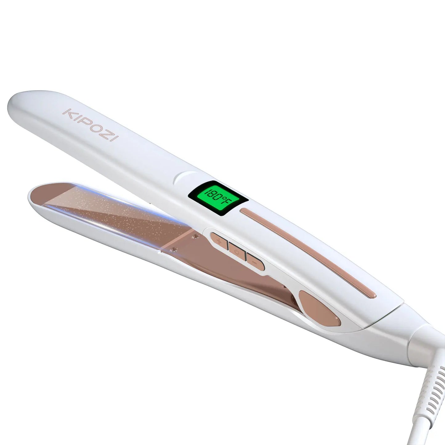 Professional Titanium Flat Iron Hair Straightener - Dual Voltage with Digital LCD Display, High- Heat Titanium Plates for Salon & Home Use