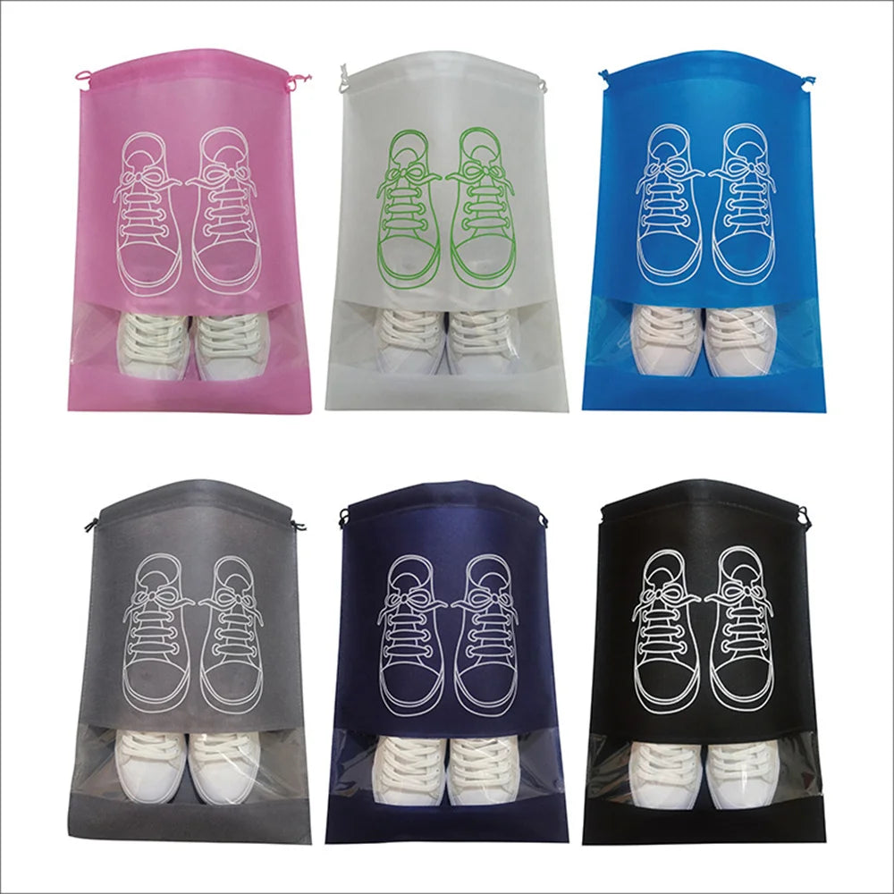 5/10 Pcs Reusable Shoe Storage Bags - Waterproof, Dustproof Travel Organizers for Luggage, Closet & Hanging Use