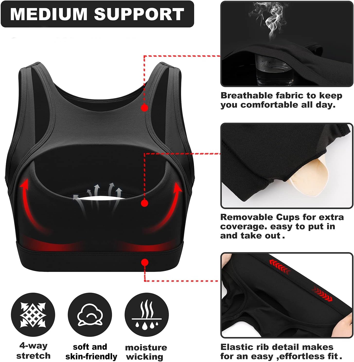 Flirty Fitness Push-Up Sports Bra for Every Workout