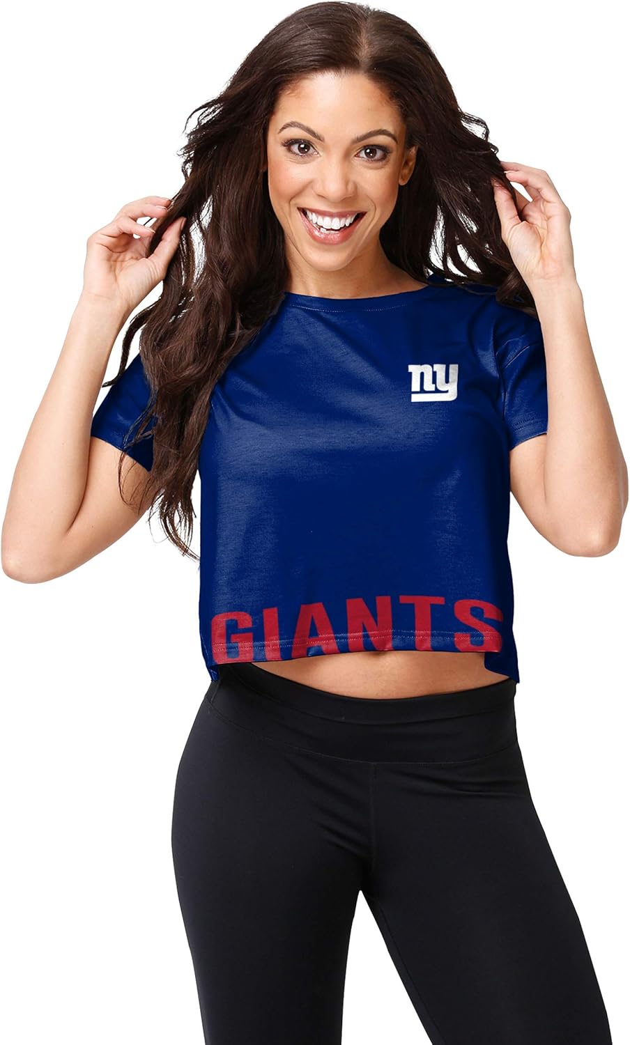 Women's NFL Team Logo Ladies Bottom Line Fashion Crop Top Shirt