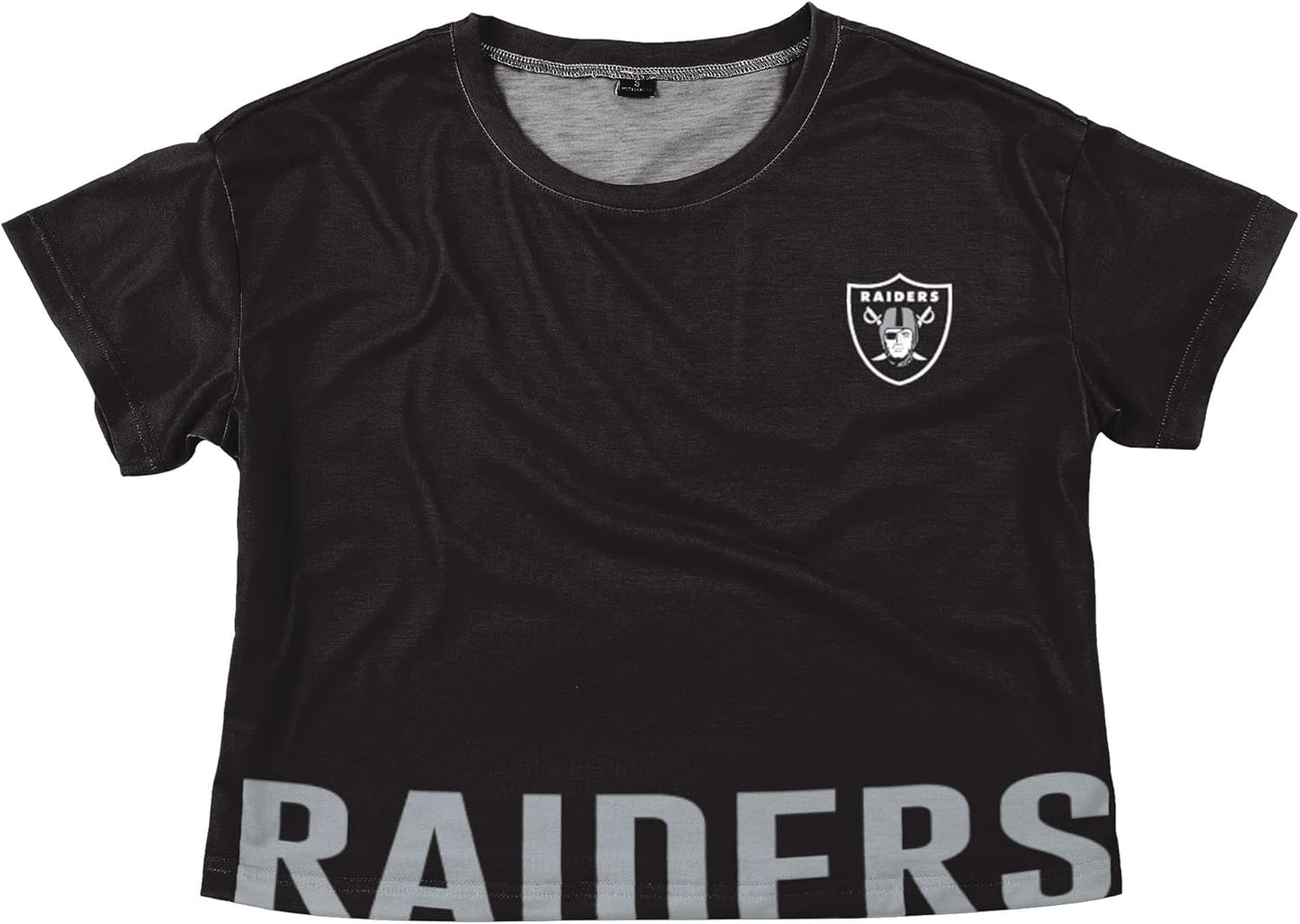 Women's NFL Team Logo Ladies Bottom Line Fashion Crop Top Shirt