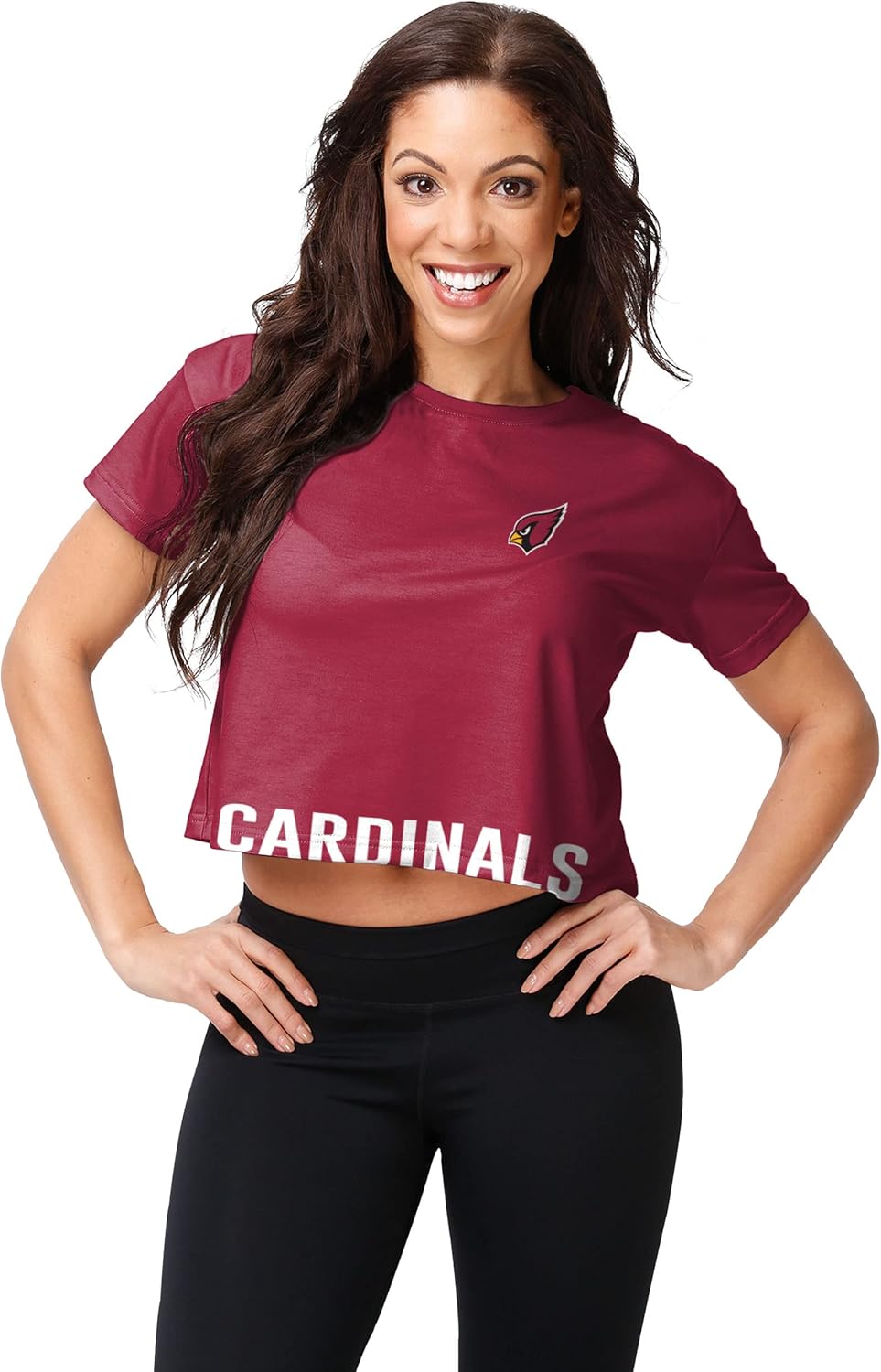 Women's NFL Team Logo Ladies Bottom Line Fashion Crop Top Shirt