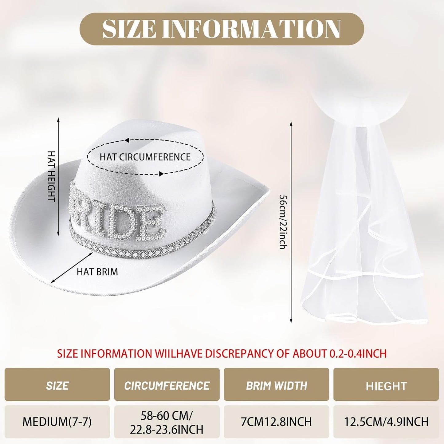 Cowboy Hat with Veil Bachelorette Party, White Cowgirl Hat Wedding, Bridal Shower Decoration, Bride to Be Gift