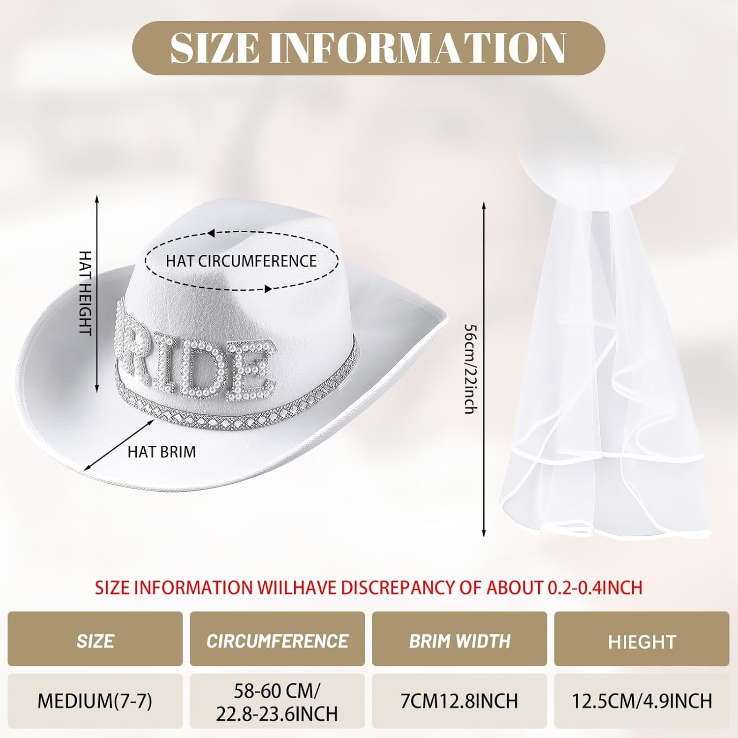 Cowboy Hat with Veil Bachelorette Party, White Cowgirl Hat Wedding, Bridal Shower Decoration, Bride to Be Gift