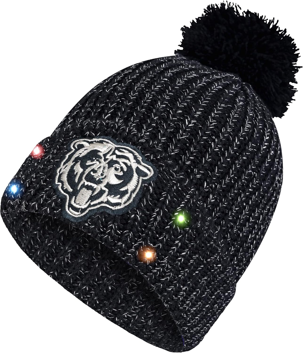 Women's NFL Team Logo Ladies Light up Skull Winter Knit Cap Beanie Hat