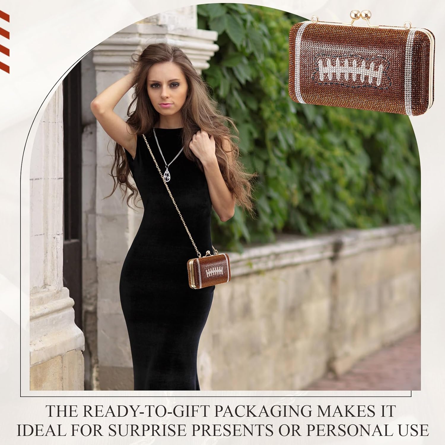 Rhinestone Evening Bag Sparkling Clutch for Sport Lover Gift Women Glitter Luxury Purse for Weddings Formal