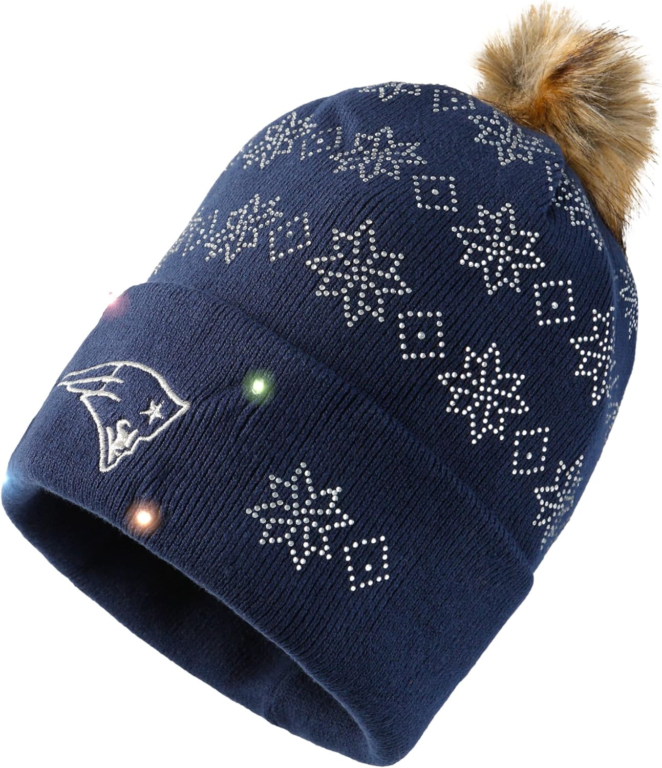 Women's NFL Team Logo Ladies Light up Skull Winter Knit Cap Beanie Hat