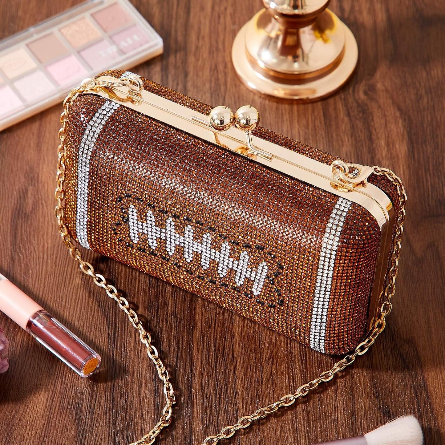 Rhinestone Evening Bag Sparkling Clutch for Sport Lover Gift Women Glitter Luxury Purse for Weddings Formal