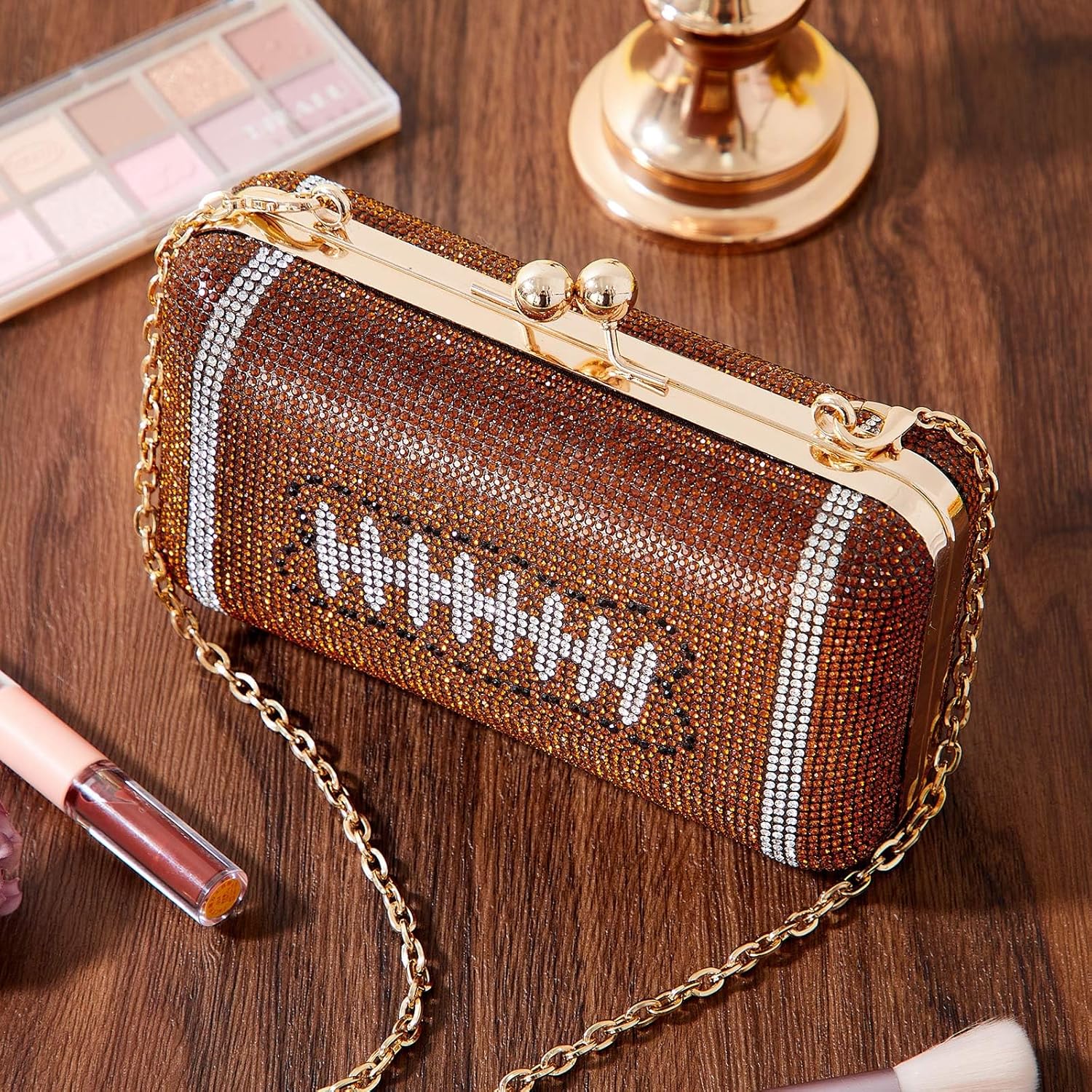 Rhinestone Evening Bag Sparkling Clutch for Sport Lover Gift Women Glitter Luxury Purse for Weddings Formal