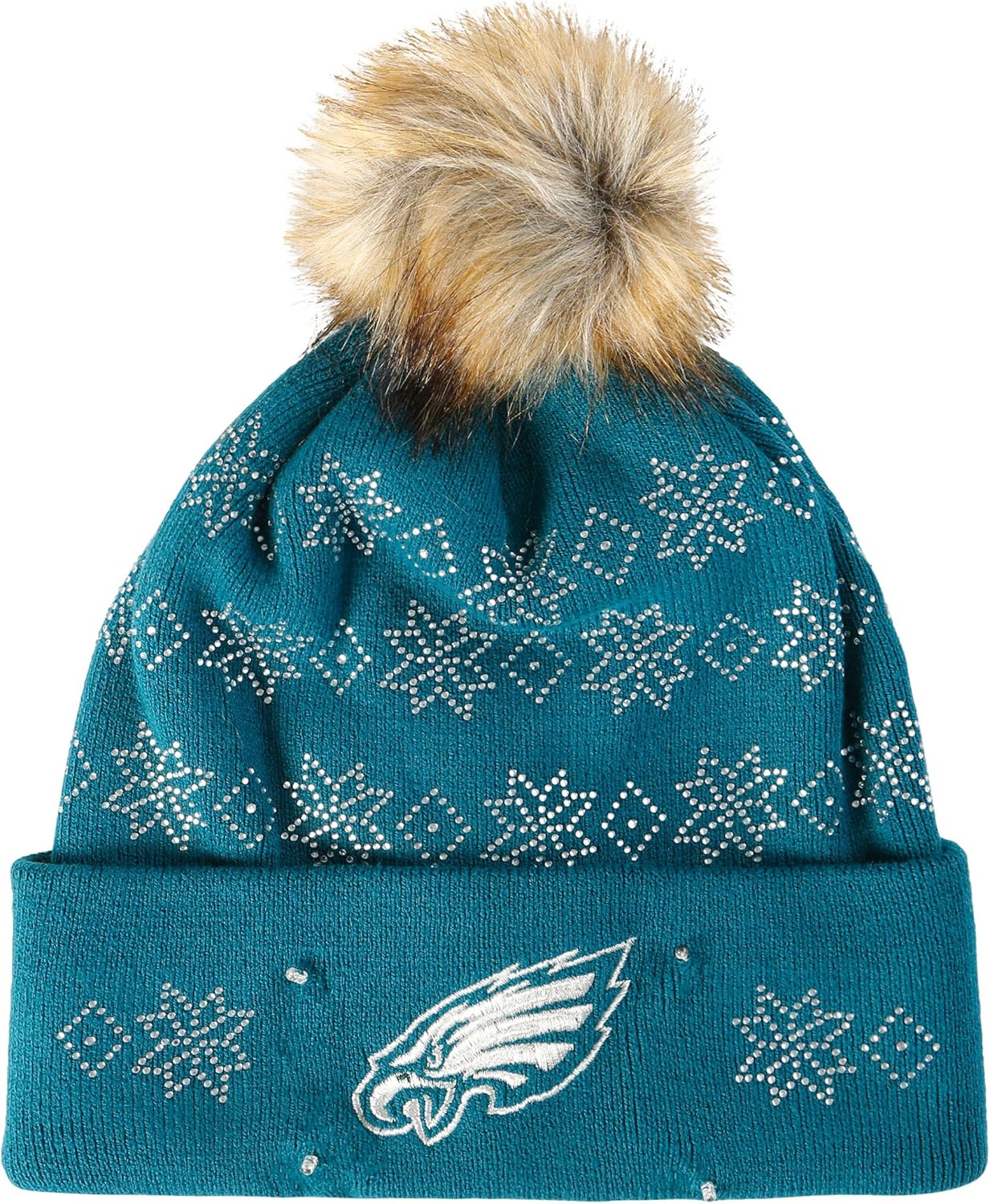 Women's NFL Team Logo Ladies Light up Skull Winter Knit Cap Beanie Hat