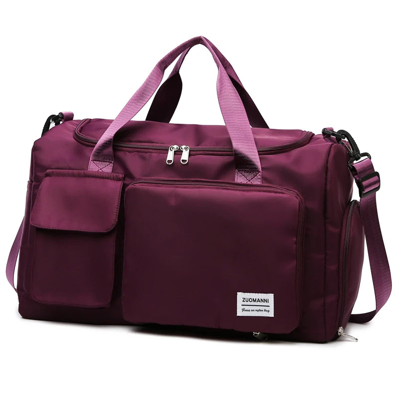 Large Capacity Weekender Travel Bag - Carry-On Duffle with Shoe Compartment for Women, Overnight & Gym Use