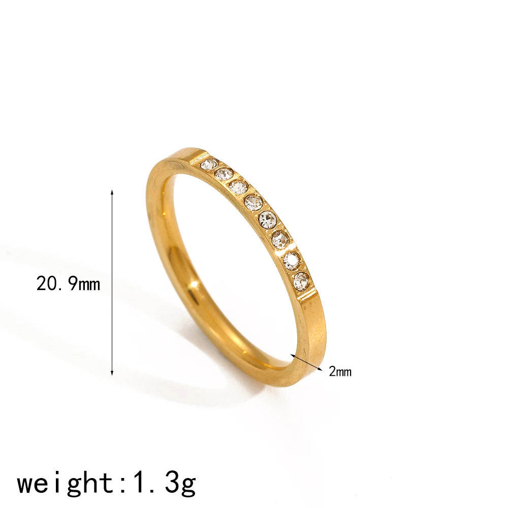 Tarnish-Free Dainty Gold Rings for Women-18k Gold Plated Stainless Steel Knuckle Rings, Waterproof Minimalist Stackable Jewelry
