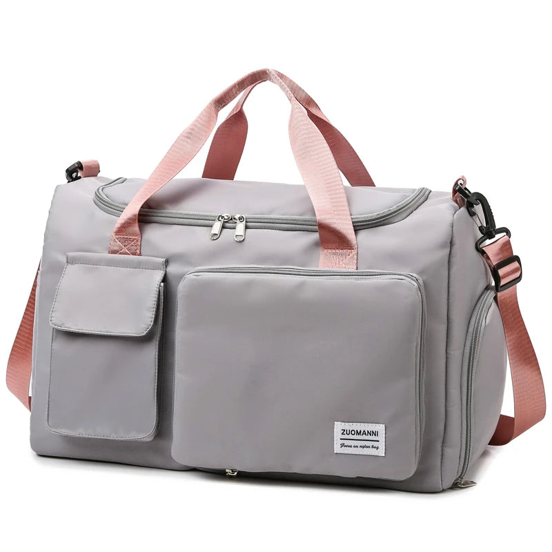 Large Capacity Weekender Travel Bag - Carry-On Duffle with Shoe Compartment for Women, Overnight & Gym Use