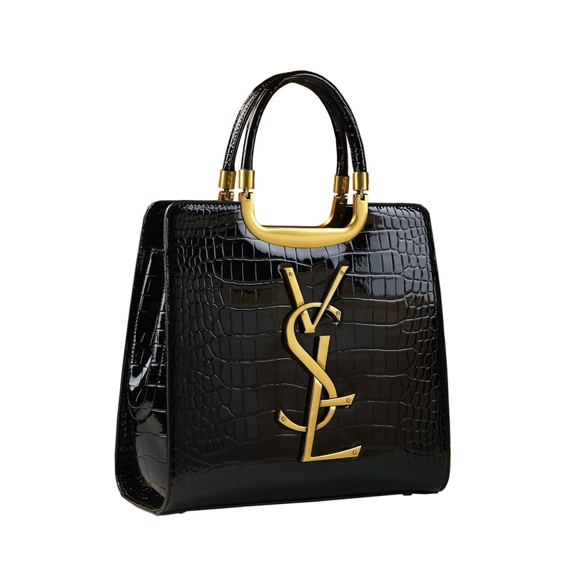 High-grade light luxury handbag crocodile print single shoulder cross body bag