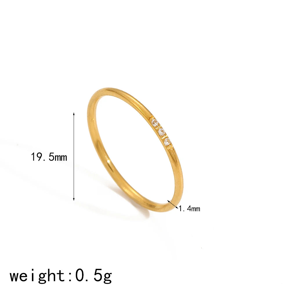 Tarnish-Free Dainty Gold Rings for Women-18k Gold Plated Stainless Steel Knuckle Rings, Waterproof Minimalist Stackable Jewelry