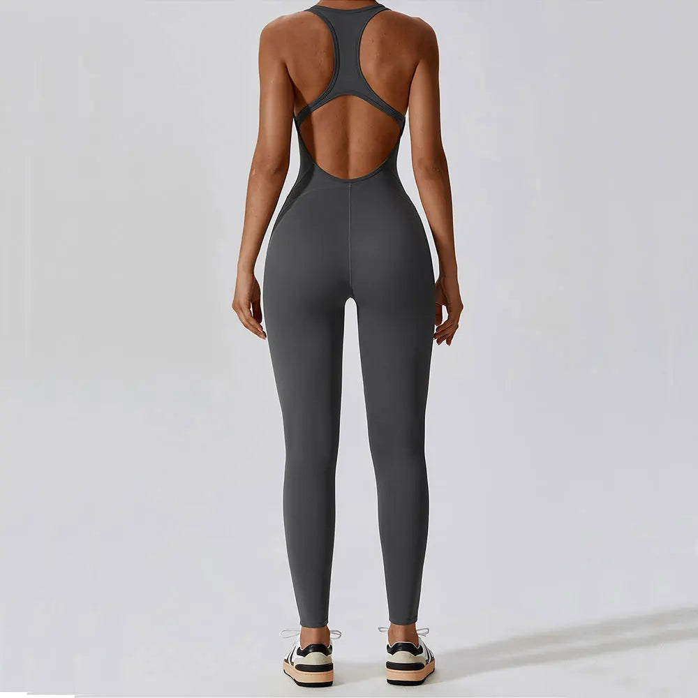 Women's Yoga Jumpsuit - Fitness Activewear Bodysuit for Gym, Pilates & Workout