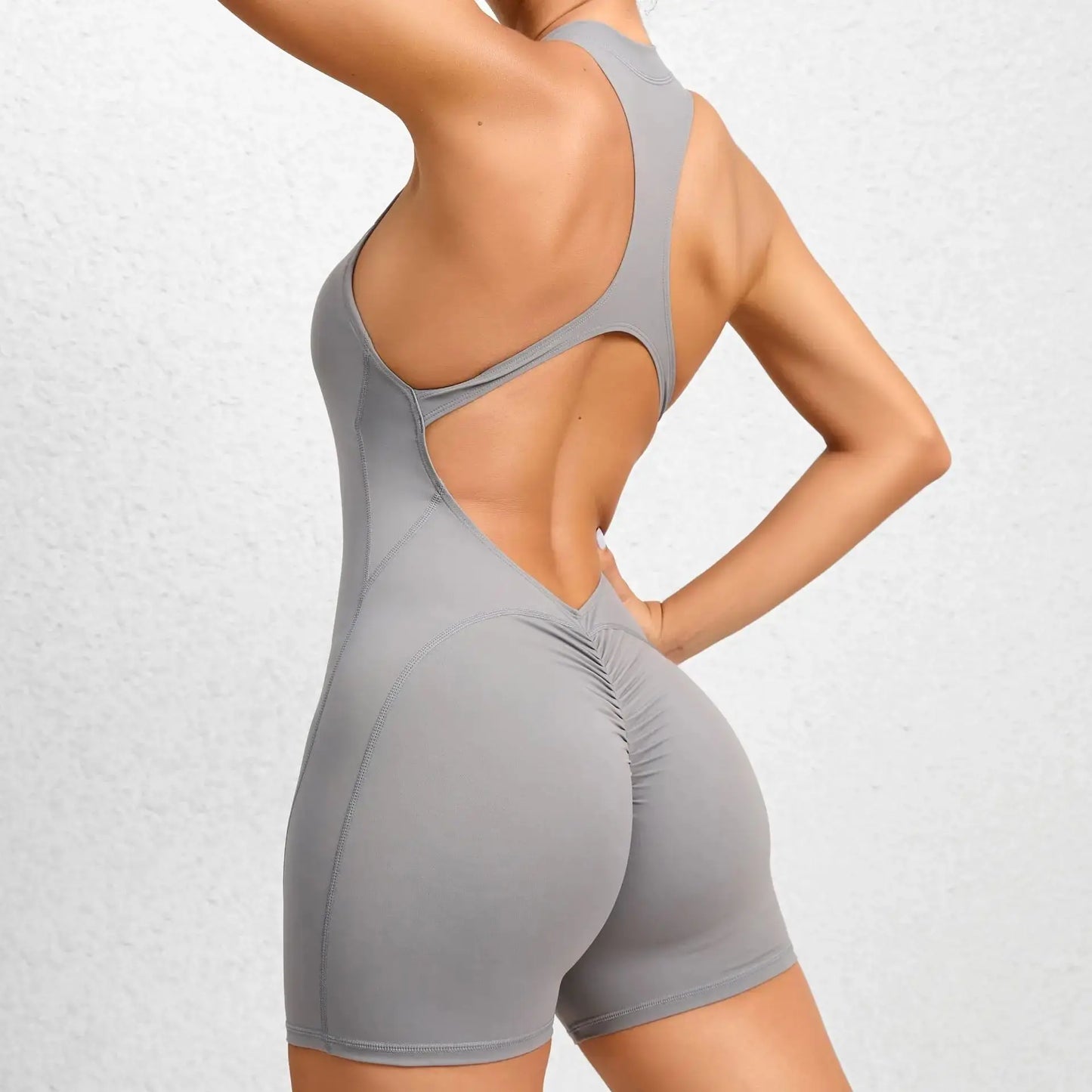 Women's Hollow out Sports Jumpsuit Yoga Pants High Waist Slim Fit Street Sle Long Pants Casual Wear